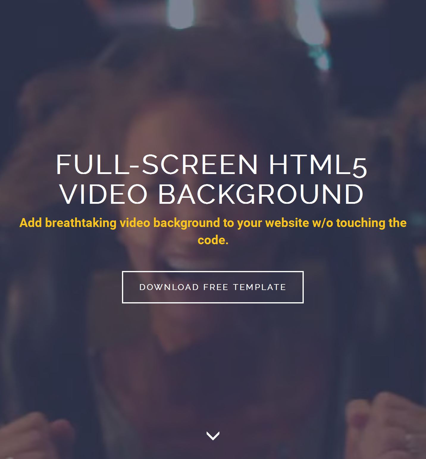 html5 video background template