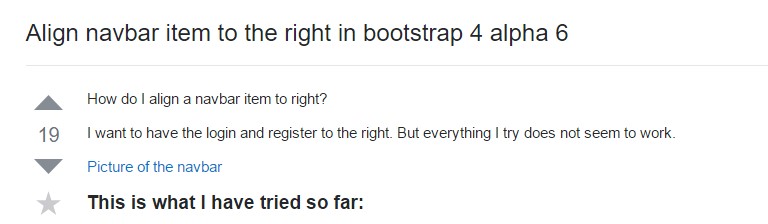  Adjust navbar item to the right  inside Bootstrap 4 alpha 6