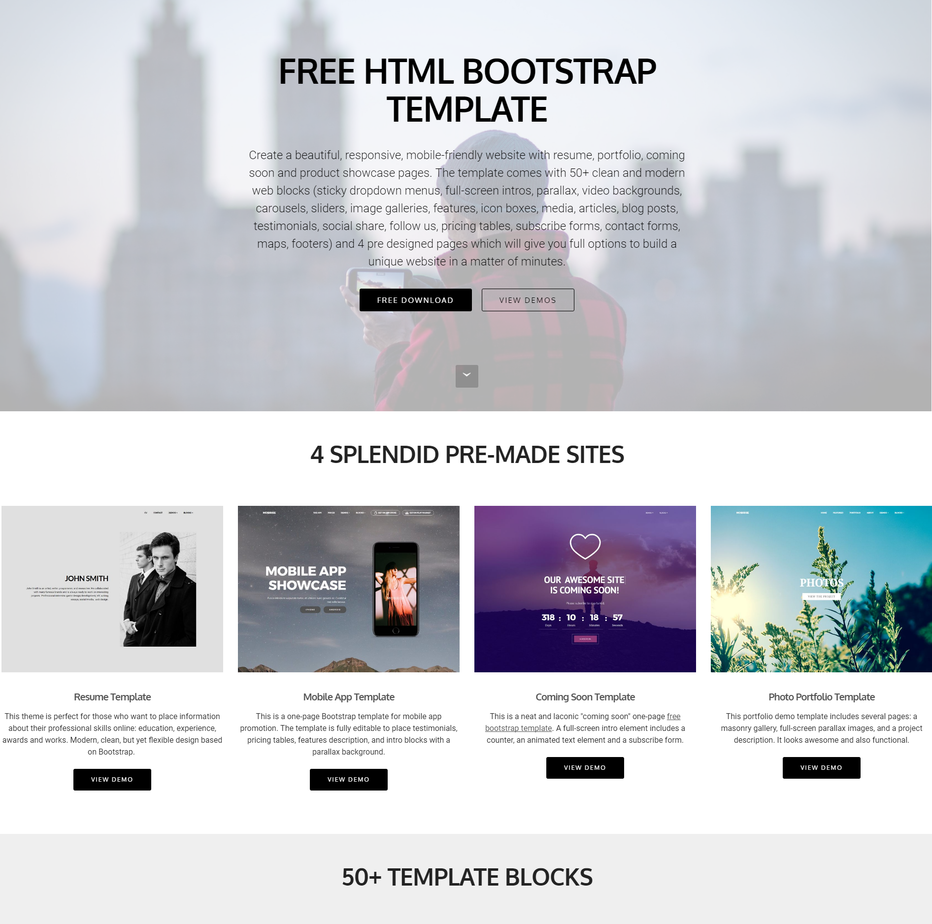 Best Free HTML21 Video Background Bootstrap Templates of 21 Throughout Blank Html Templates Free Download