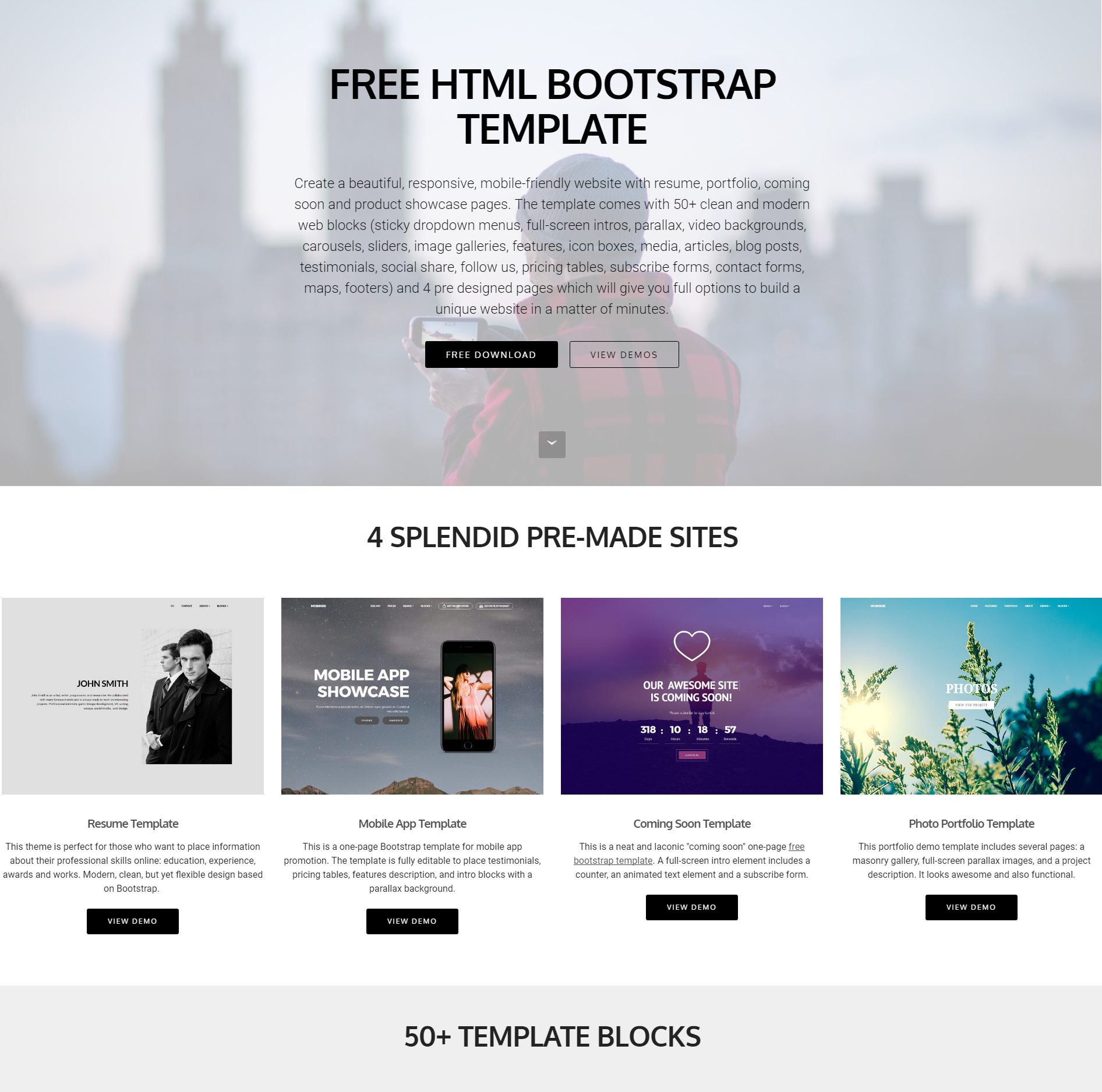 Best Free HTML22 Video Background Bootstrap Templates of 22 With Blank Html Templates Free Download