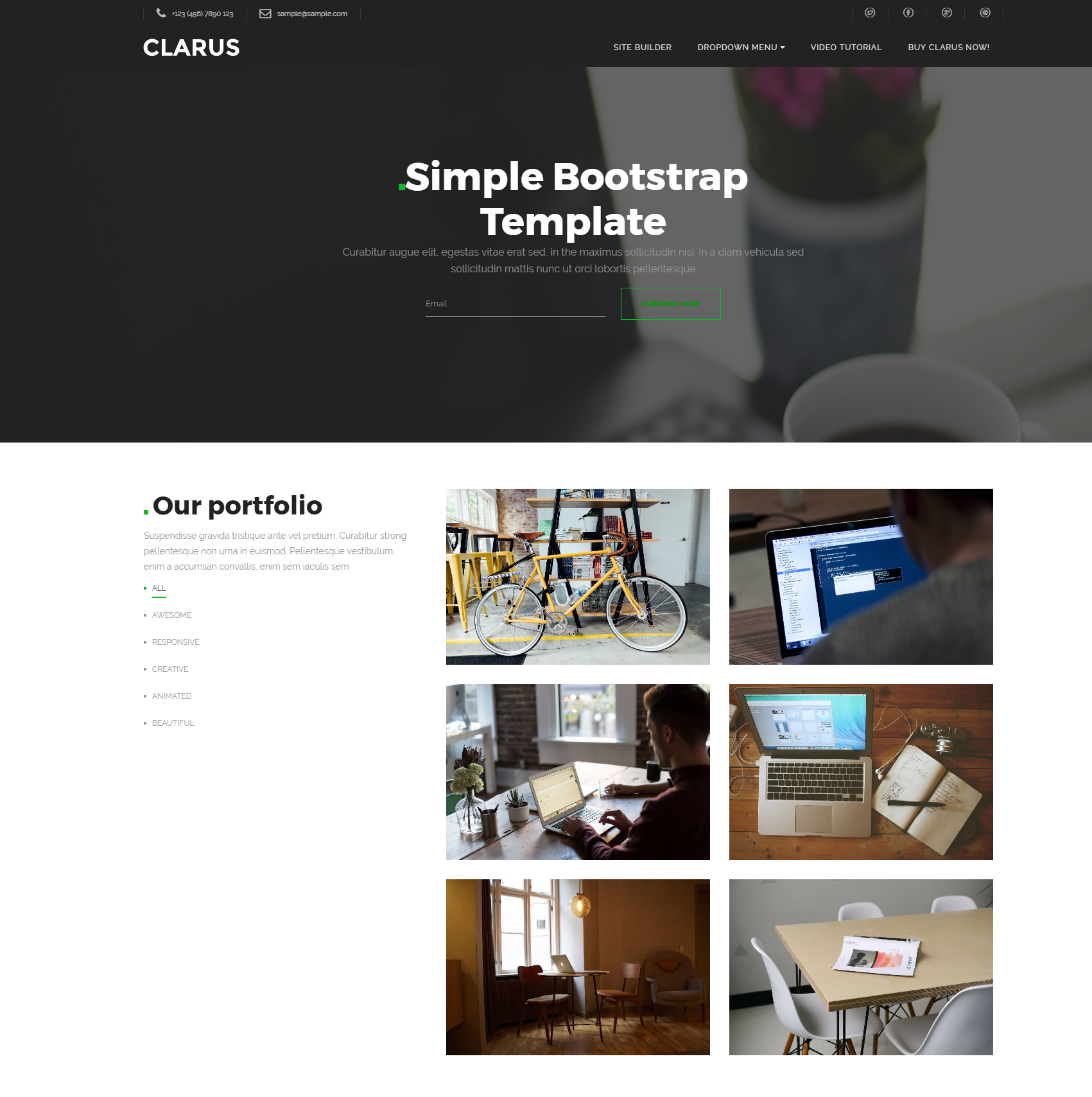 HTML Bootstrap Simple Themes