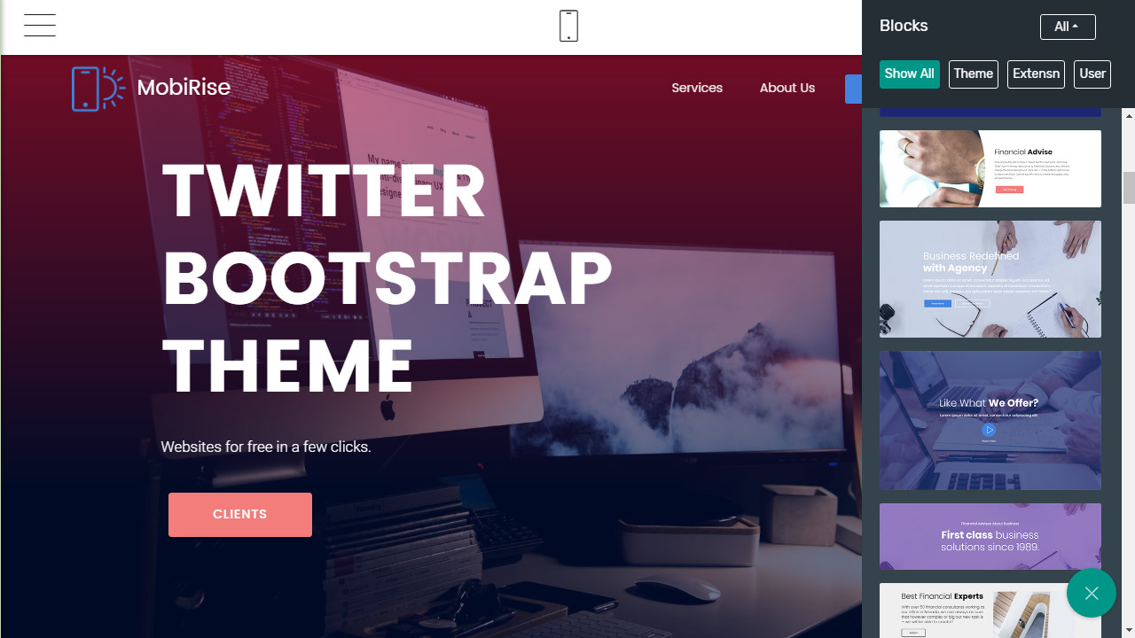 twitter bootstrap theme