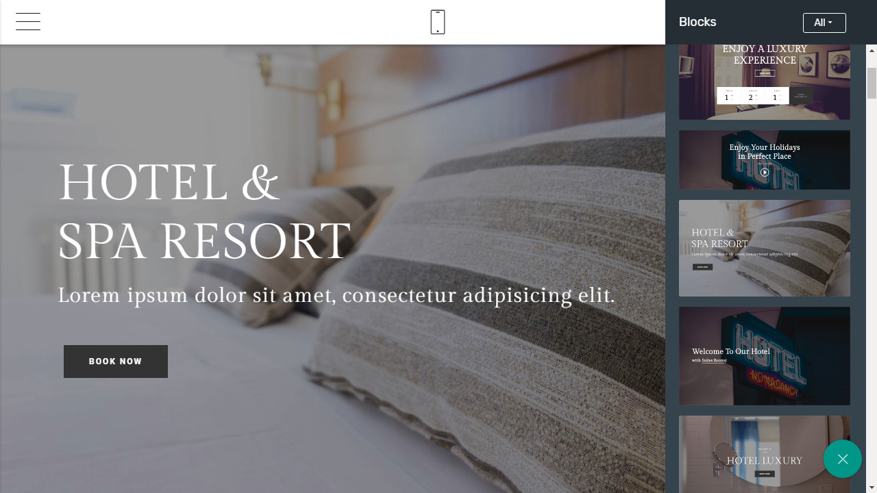 hotel site template