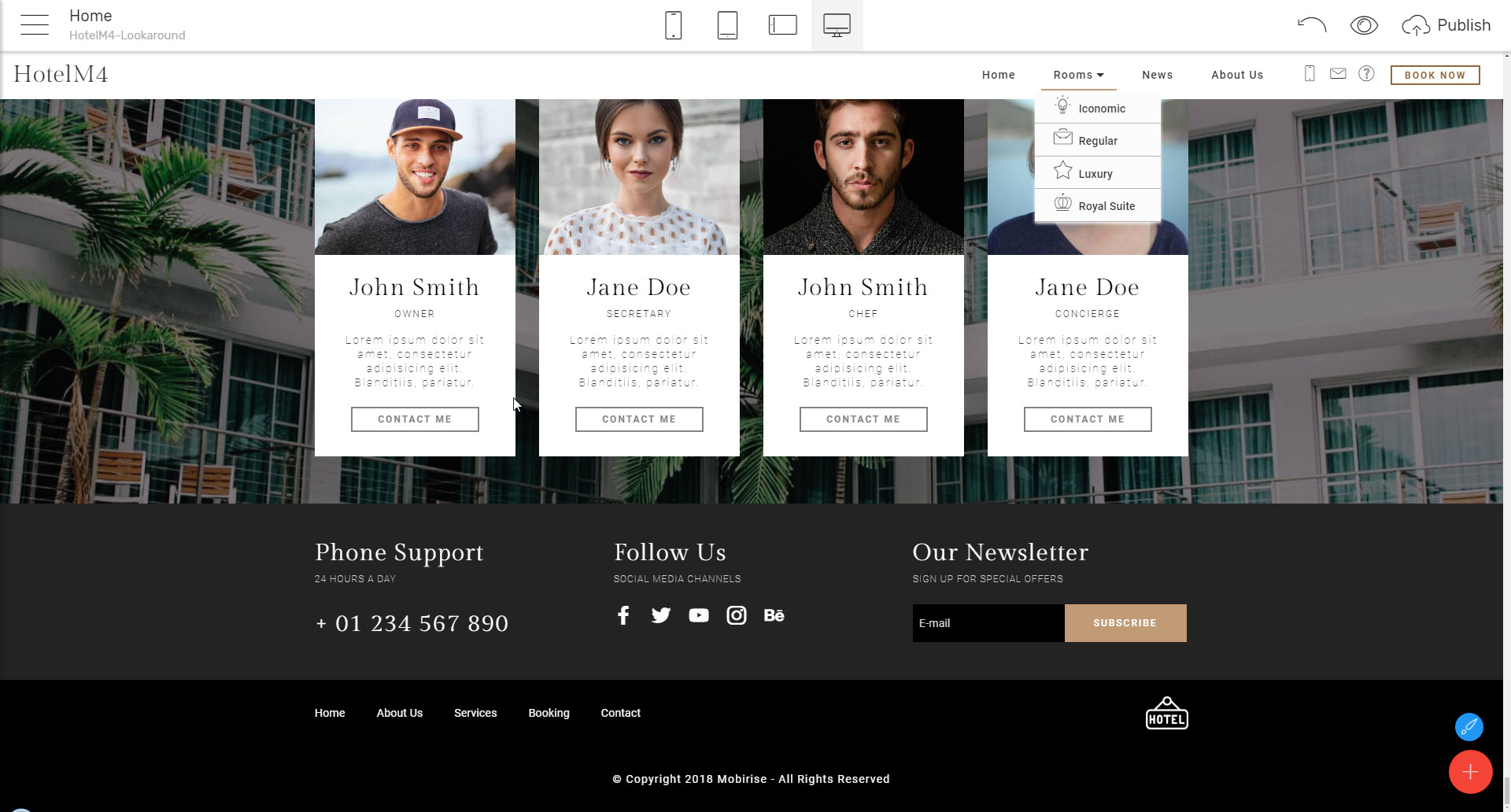 HTML web template