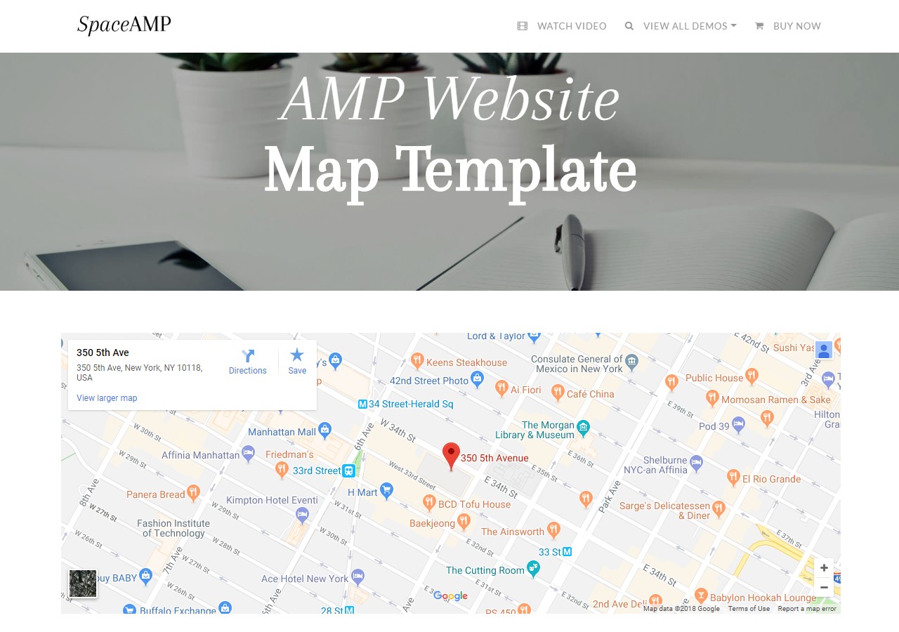 AMP Website Map Template
