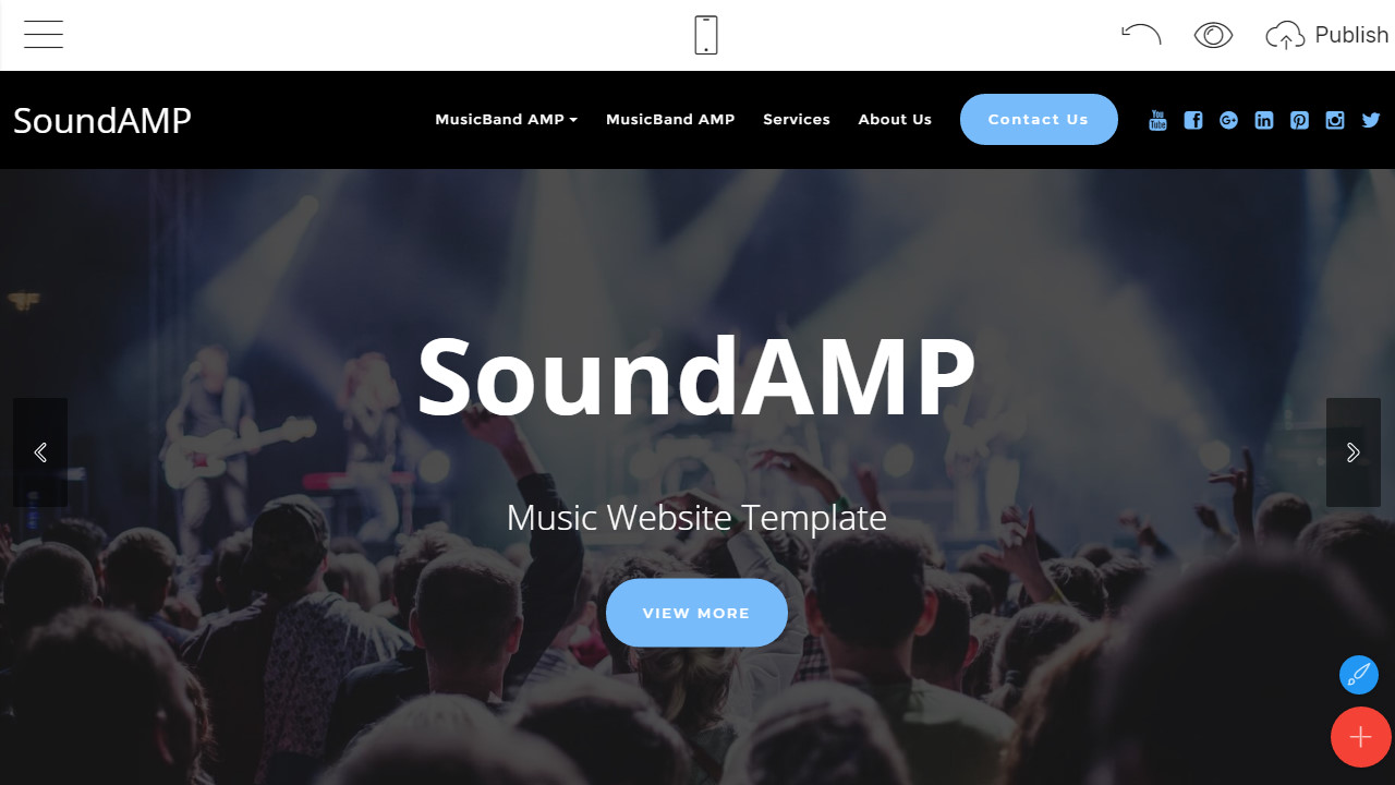 html music website template