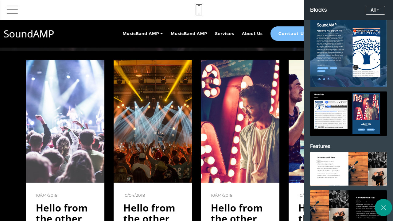 amp html band template