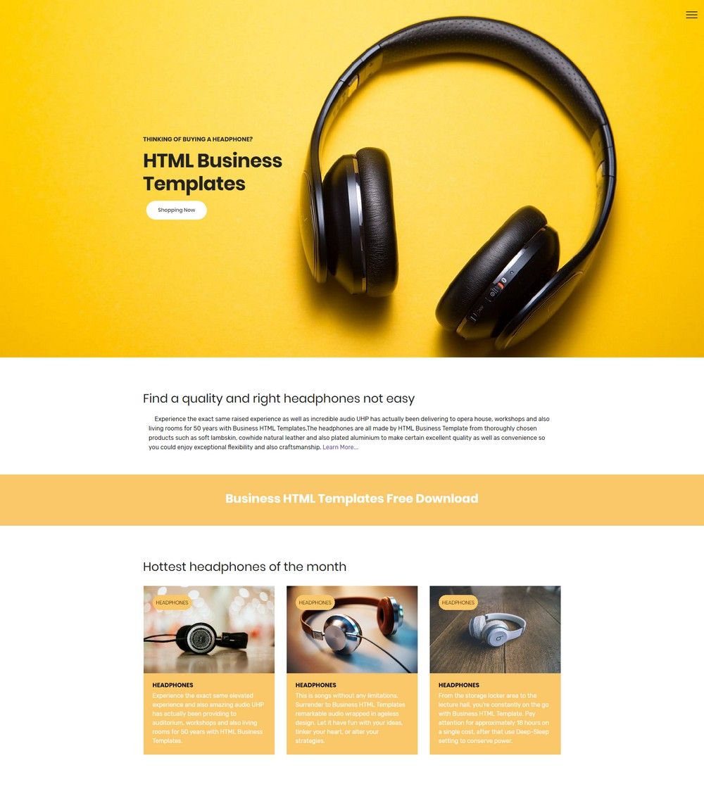 HTML Business Templates