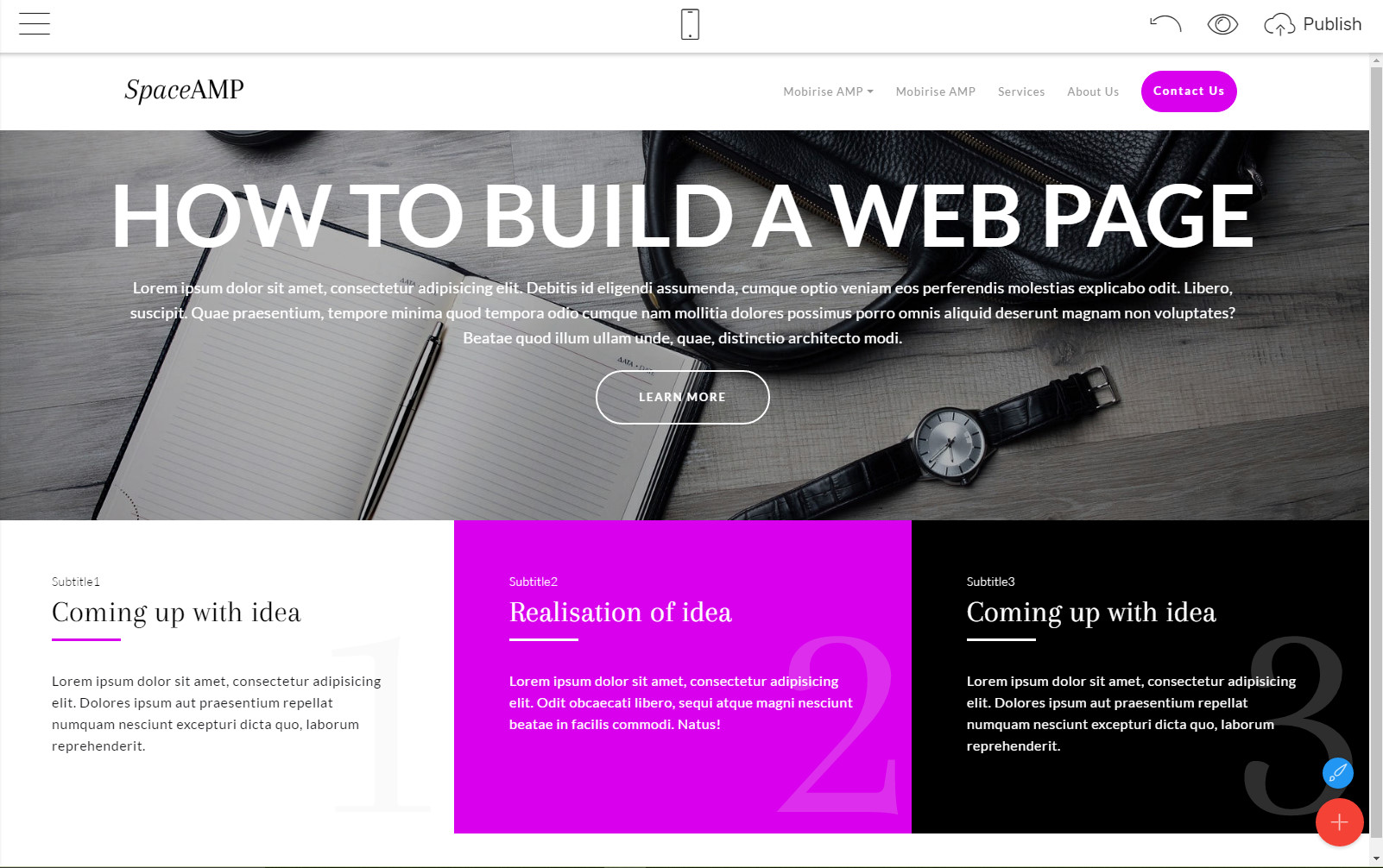 web page builder