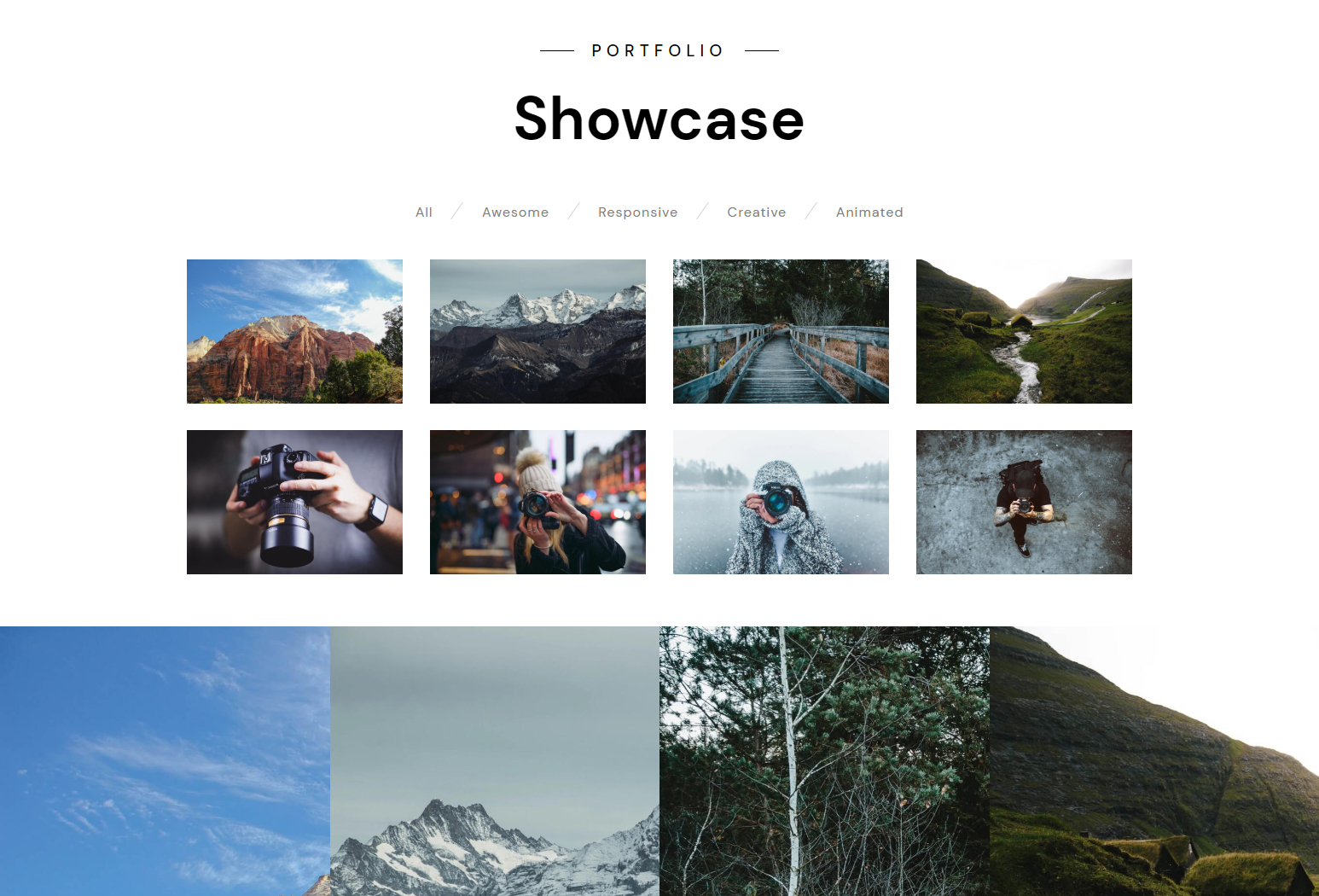 Photography Portfolio Website Template