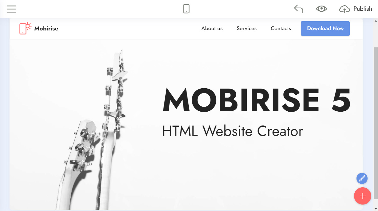 HTML website creator